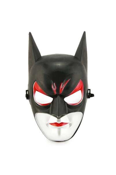 Lisinya Black Batman Mask with Red Eyes - Elastic Batgirl Mask 28X17 cm - Tygoo