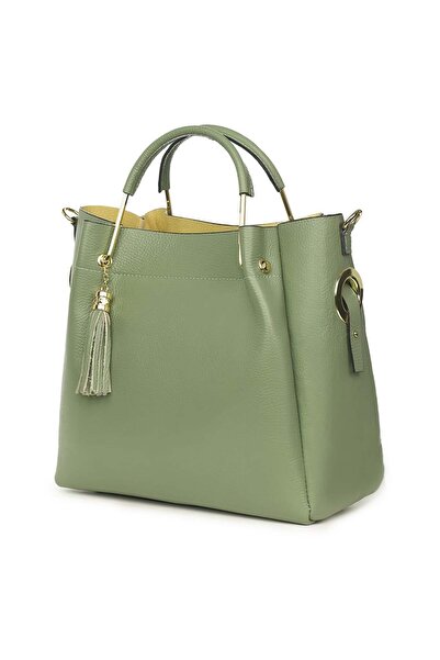 myOwn Γυναικεία τσάντα Fabiana από γνήσιο δέρμα, σε χρώμα φιστικιού