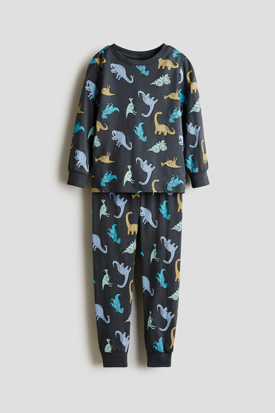 H&M Desenli Jarse Pijama Takımı