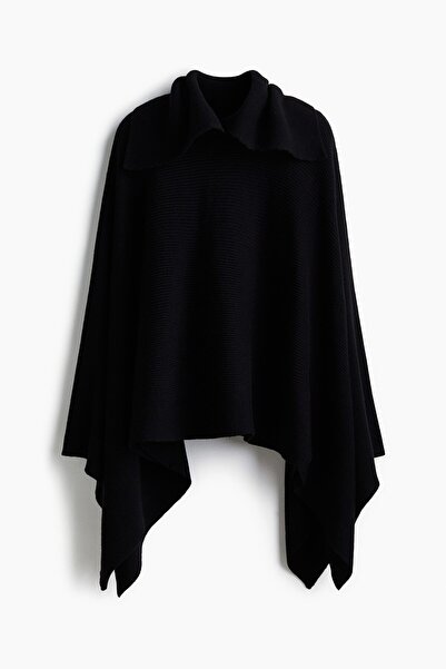 H&M Lastik Örgülü Pelerin