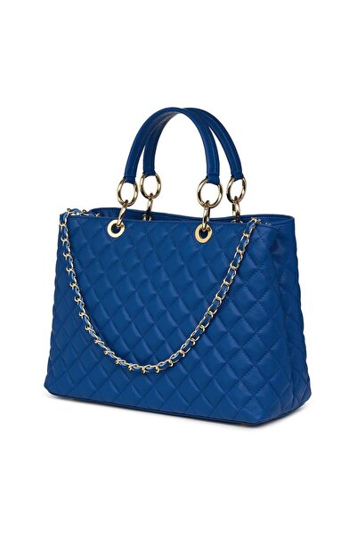 myOwn Geantă Gisella albastră din piele matlasată