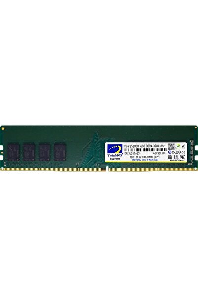 TwinMOS 16 جيجابايت DDR4 3200 ميجا هرتز CL22 1.2 فولت (MDD416GB3200D) ذاكرة ا...