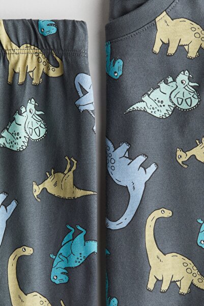 H&M Desenli Jarse Pijama Takımı