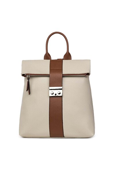 myOwn Manuel grey genuine leather backpack