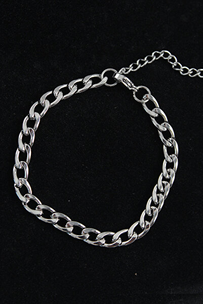 Lisinya سوار رجالي من الفولاذ 316L موديل كلاسيكي سميك فضي اللون - TYGOO