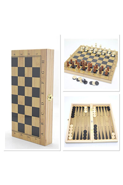 Lisinya Wooden Chess and Backgammon Set Alk4235 - Tygoo