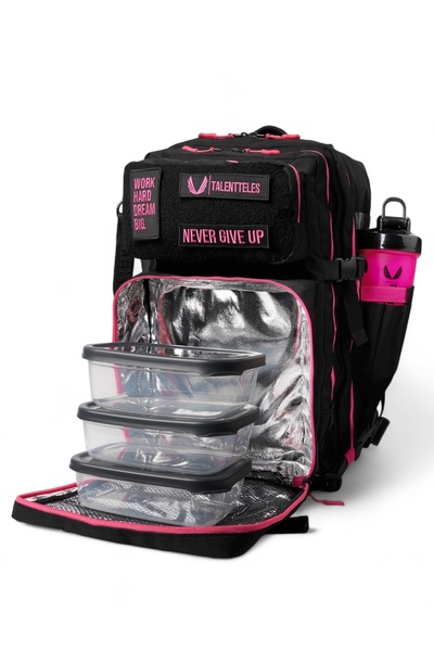 talentteles PINK BLACK TERMAL 50L SPORCU SIRT ÇANTASI