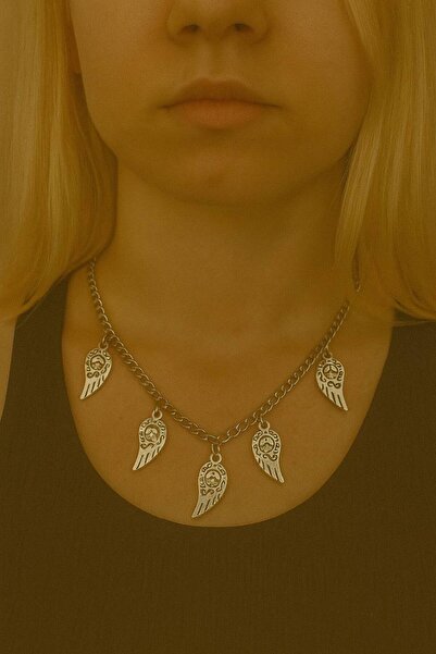 Yuchicly قلادة نسائية مكونة من 5 قطع مع شكل جناح ملاك مطرز - أنيقة وراقية وذا...