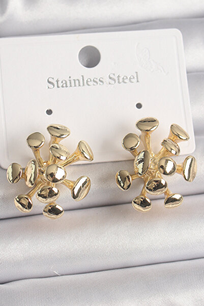 Lisinya Brass Gold Color Virus Figure Model Women's Earrings - Tygoo