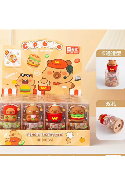 NaSaDAN Capybara Kapibara Karakterli Çift Hazneli Kalemtıraş – Okul ve Ofis K...
