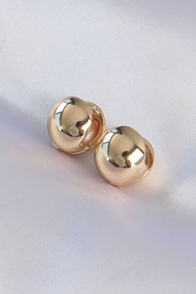 Lisinya Brass Gold Color Hollow Minimal Hoop Earrings - Tygoo