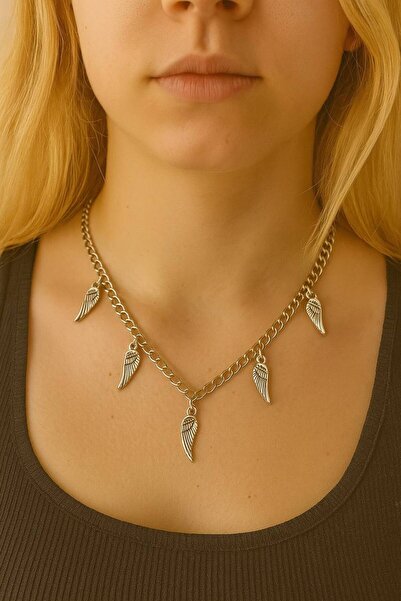 Yuchicly قلادة نسائية مكونة من 5 قطع بتصميم جناح الملاك - أنيقة وراقية وذات معنى