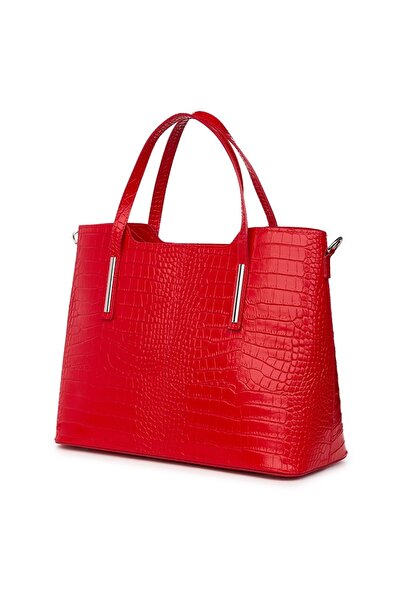 myOwn Червена релефна кожена чанта Carolina