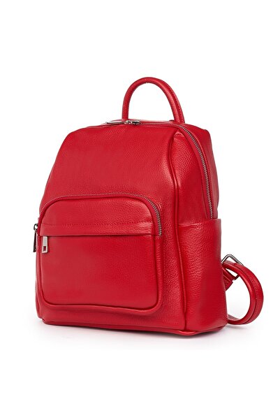myOwn Vicenzo red genuine leather backpack