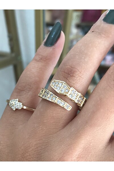 the ASEL İNCİ خاتم على شكل ثعبان بتصميم حجر VIP