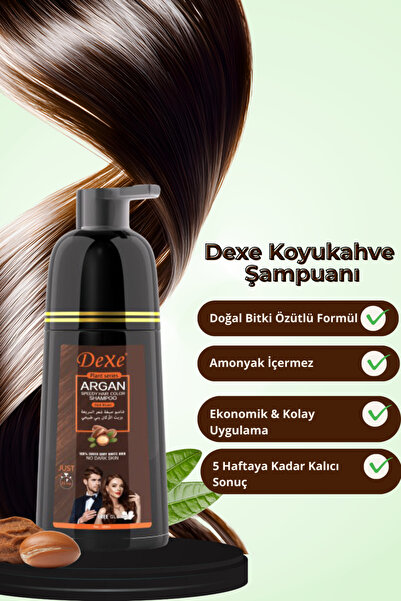 Dexe Koyu Kahve Şampuan - Kolay Uygulama 20 Dakilka - 420 ml