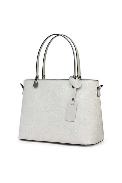 myOwn Monica grey floral leather bag