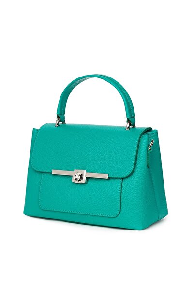 myOwn Poșetă Sierra din piele naturală turcoaz