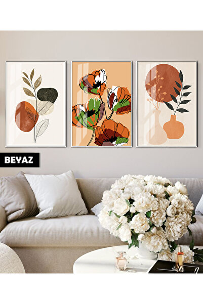 Harika bir ev HARİKABİREV|TURUNCU-EKRU ÇİÇEK DESENLİ BOHEM KOMBİNİ |ÇERÇEVELİ...