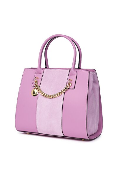 myOwn Geantă din piele naturală cu două compartimente Narcisa liliac