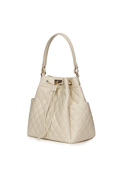 myOwn Geantă Felice din piele matlasată crem