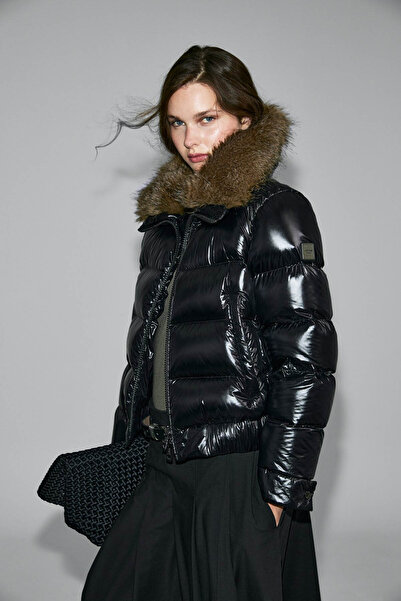 Lufian Γυναικείο παλτό Daisy Black 122120041