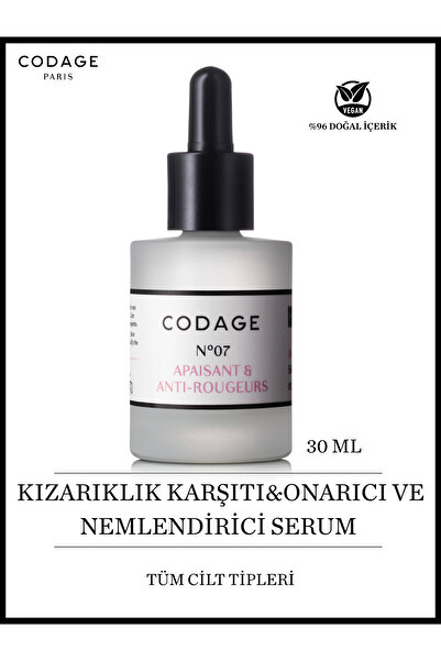 Codage SERUM N°07 – Kızarıklık Karşıtı & , Onarıcı & Antioksidan & Nemlendirici Yüz Serumu 30 ML