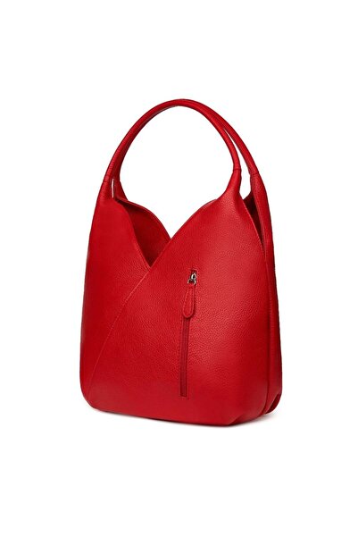 myOwn Червена чанта от естествена кожа Lorena