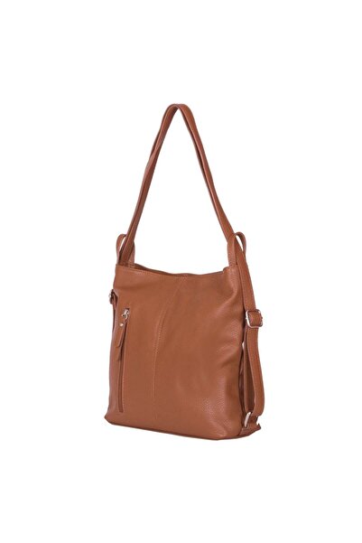myOwn Alesandra brown genuine leather 2-in-1 backpack bag