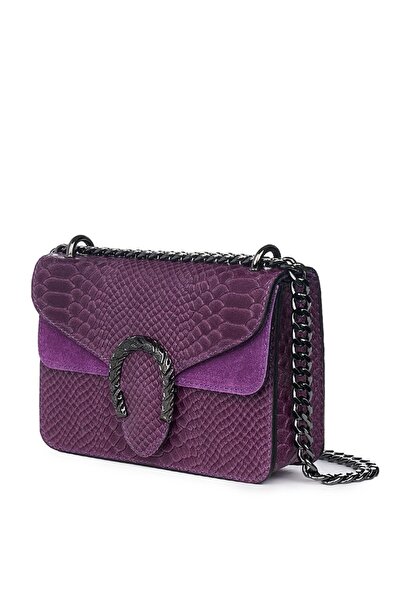 myOwn Γυναικεία τσάντα Diane από γνήσιο δέρμα σε μωβ χρώμα