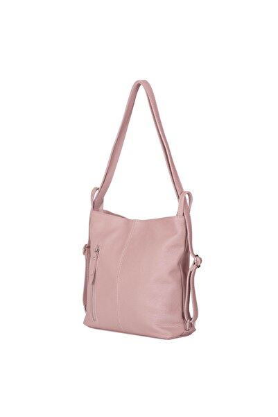 myOwn Alesandra pink 2-in-1 genuine leather backpack bag