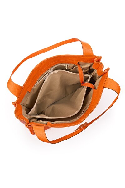 myOwn Women's handbag made of leather Naomi orange