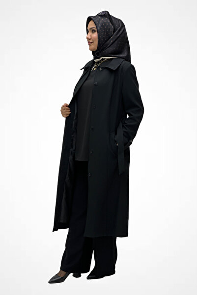 KAREN KLASİK TRENÇKOT K774 SİYAH