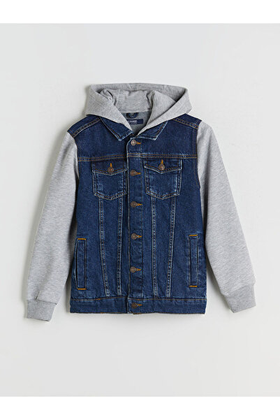 LC Waikiki LCW KidsKapüşonlu Erkek Çocuk Jean Ceket