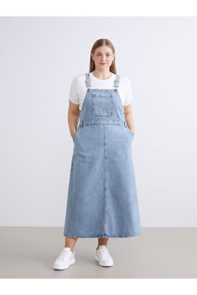 LC Waikiki Indigo square neck jean dress