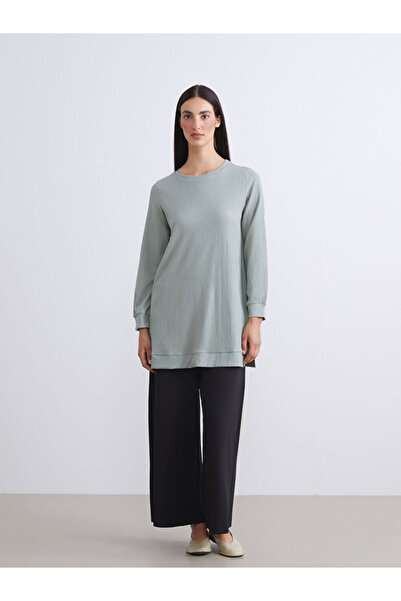 LC Waikiki Sparkling Choices from Shining Store |   Plus Size Elastic Waist Crepe Women's Trousers