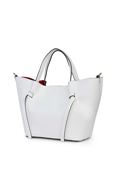 myOwn Geantă de cumpărături Veronica albă din piele naturală