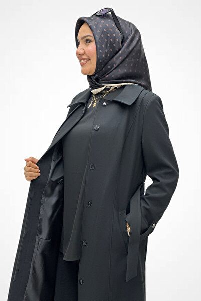 KAREN KLASİK TRENÇKOT K774 SİYAH