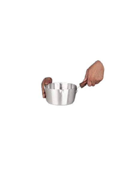 NMC Casseruola 14cm Mini Saucepan w/ Ergonomic Wood Handle - Durable Aluminum Pot for Milk, Sauces