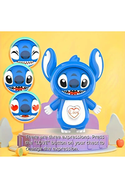 Redhead Sevimli Stich Bas-Değiştir Yüz Değiştiren Mini Figür