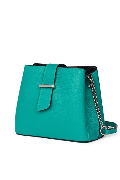 myOwn Avery turquoise leather mini purse