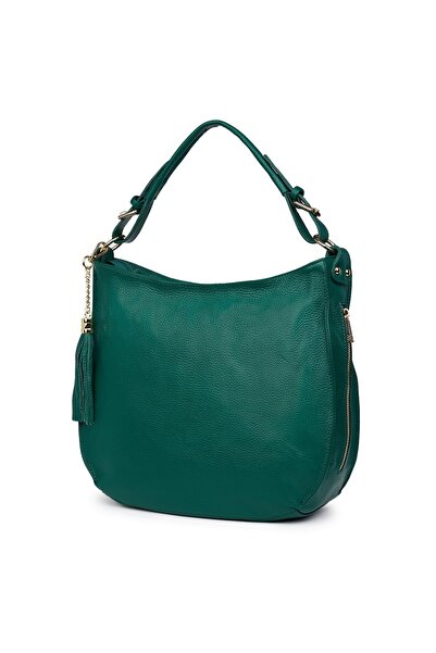 myOwn Γυναικεία τσάντα Edina από γνήσιο δέρμα, σκούρο πράσινο
