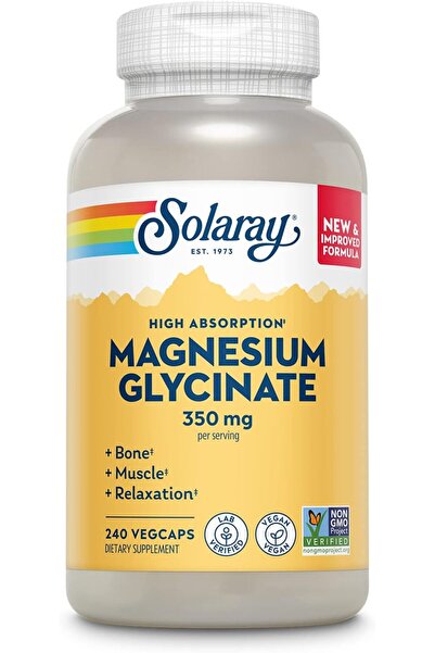 Solaray جليسينات المغنيسيوم، بيسجليسينات مخلبية مع بيوبيرين، تركيبة عالية الا...