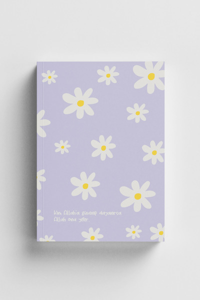 Bi Dünya Haber Chrysanthemum Series - Trust in Allah, He Is Sufficient Islamic Notebook (with Verses and Hadiths)