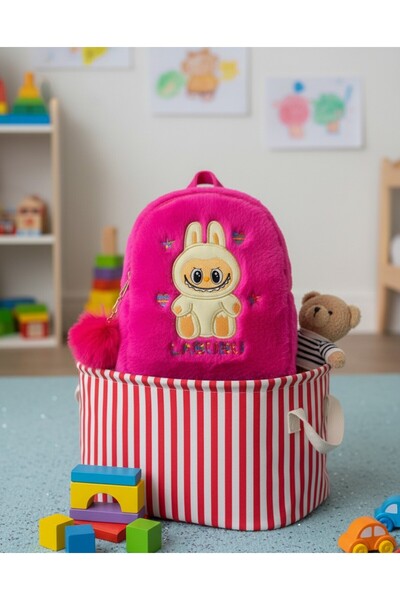 Askıcı Pink Labubu Children's Backpack