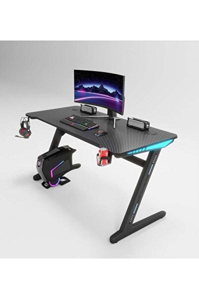 NKX مكتب ألعاب وكمبيوتر مريح مع أضواء LED 120 سم