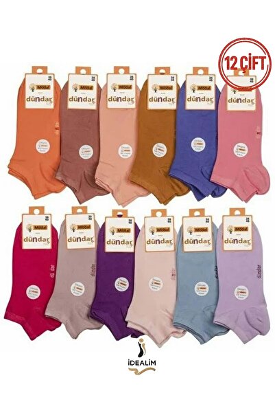Dündar Plus 12 Pairs of Women's Modal Booties Socks