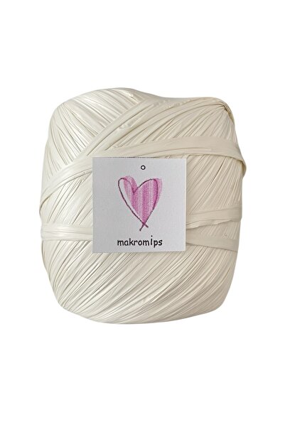 Makromİps Premium (100 Gr) Polyester Raffia Paper Thread Basement Leather Look Satin Milano Equivalent Bag Thread