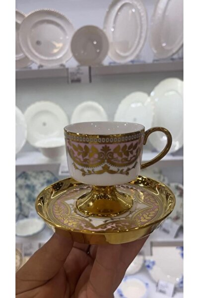 Kosova Çırağan Home Yeni Tasarım Ayaklı 6 Renk Kahve Fincan Takımı Rsy-235