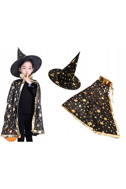 zola Halloween carnival witch costume, cape and hat, size 125-135 cm